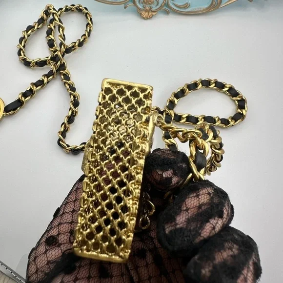 Anthropologie Mini Double Chain Charm Belt/Bag - Picture 16 of 16